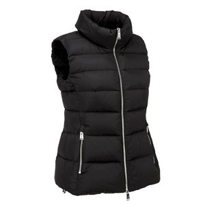 Veste sans manches d'hiver en gros, rembourrage matelassé, fermeture éclair, logo personnalisé, coupe-vent, décontractée, tricotée, à capuche, en coton, pour femmes, gilet d'équitation - Product Image 1