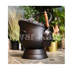 Cubo de carbón de Metal de Venta caliente con asa de transporte y Asa de soporte, accesorio para chimenea, tienda de troncos, soporte para encender - Product Image 5