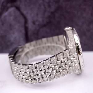 นาฬิกาสแตนเลสประดับเพชรเพชรทรงกลม - Product Image 5