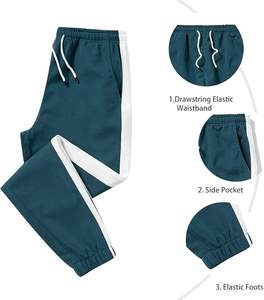 Chándal de lana auténtico para hombre, conjunto de dos piezas, ropa deportiva ajustada con cremallera para gimnasio, venta al por mayor - Product Image 6