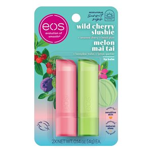 ลิปบาล์ม eos Sunset Sips - กลิ่นเมลอนไมไตและไวลด์เชอร์รี่สเลอชี่ ให้ความชุ่มชื้นตลอดวัน บำรุงริมฝีปาก ขนาด 0.14 ออนซ์ แพ็คคู่ - Product Image 1