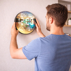 Smart <b>Digital</b> <b>Wall</b> <b>Clock</b> Desk Landscape Living Room - Assorted Colors - Product Image 4