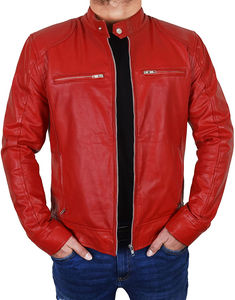 Vente en gros Nouvelle veste en cuir à capuche coupe ample pour hommes à la mode d'automne Veste en cuir PU pour hommes Veste en cuir matelassée - Product Image 6