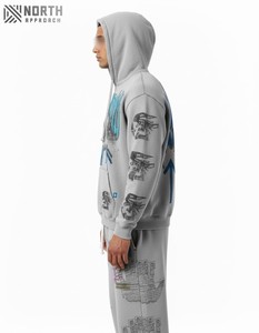 Impression graphique personnalisée DTG, 100% coton, coupe classique vintage, léger, streetwear, uni, respirant, pour homme, hiver - Product Image 5