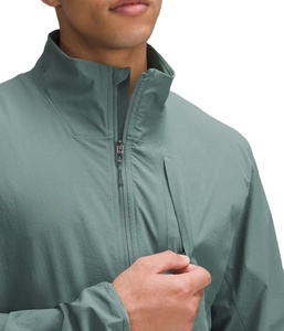 Chaqueta cortavientos impermeable con logotipo personalizado con cremallera para hombre, chaqueta a prueba de viento, abrigo para hombre - Product Image 4