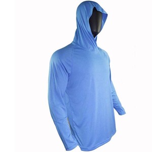 Ropa deportiva de pesca ligera y transpirable de secado rápido UPF50 para hombres, conjuntos de LICRA de poliéster con capucha y protección UV para adultos - Product Image 3