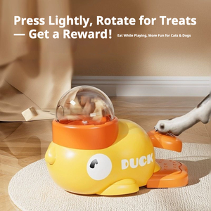 Duck-Shaped <b>Interactive</b> Pet Feeder Treat Dispensing <b>Toy</b> Made of Durable PC Material - Product Image 4