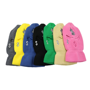 Cagoule d'hiver avec logo personnalisé, masque de ski en tricot chaud, cagoule avec broderie, ski d'hiver personnalisé avec logo - Product Image 1