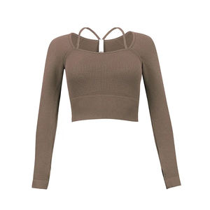 Camiseta sin mangas de alta calidad para mujer, diseño acanalado, cómoda tela de algodón transpirable, Top corto de talla estadounidense para mujer, camiseta sin mangas OEM ODM personalizada - Product Image 2