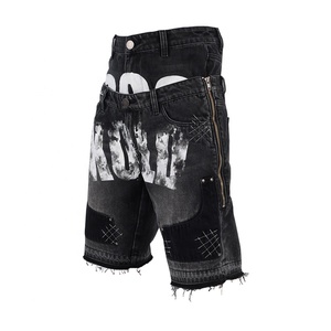 Custom Men Jorts Denim Custom Jorts Diamond Rhinestone Corto Recto Baggy Carpenter Doble Cintura Capa Y2k Jeans Shorts 2025 - Product Image 4