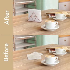 Porte-serviettes en or rose Organisateur de mouchoirs Porte-serviettes en métal Vente à chaud de la meilleure qualité Vaisselle Support de mouchoirs en papier à de bonnes affaires - Product Image 2