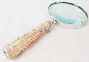 Lupa hecha a mano al por mayor de madera antigua, lupa enmarcada de latón con mango de madera, hogar, oficina, regalo de decoración de escritorio - Product Image 5