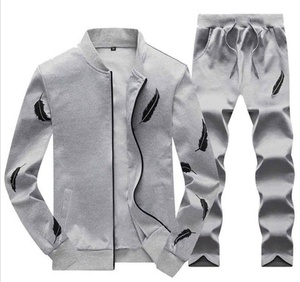 Algodón Diseño en blanco Ropa deportiva Sudaderas con capucha Conjunto de sudadera Jogger de 2 piezas Chándales personalizados para hombres Deportes y algodón casual - Product Image 2