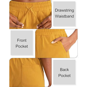 Shorts de sport d'entraînement pour femmes vêtements de sport décontractés pour dames avec poches coton respirant basique confortable respirant Shorts pour femmes - Product Image 5