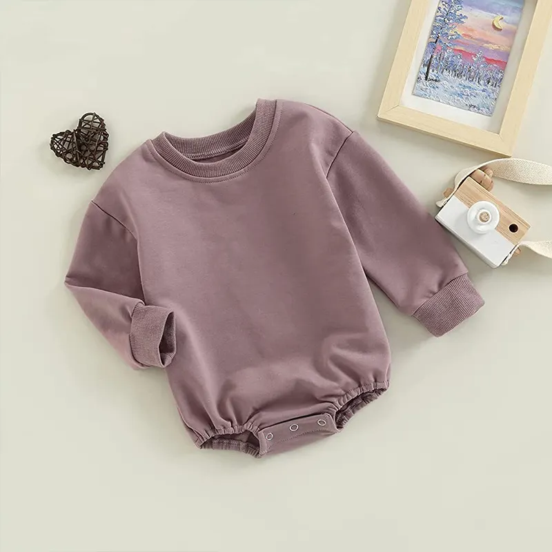 baby bubble bodysuit sweatshirt Baby Nachtkleidung Sweatshirt romper organische Baumwolle Baby-Sromper umweltfreundlicher Nachtanzug Einzellinge