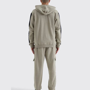 Sudadera con Capucha de Felpa 100% Algodón para Hombre, Precio Razonable, Lisa, Holgada, con Bolsillo Cargo, Cremallera y Estilo Deportivo - Product Image 2