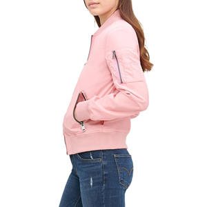 Chaqueta Bomber Color Rosa para Mujer, Abrigo Informal Suave, Chaqueta de Moda para Mujer - Product Image 4