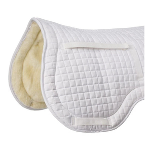 Tapis de selle matelassé en tissu personnalisé avec motif losanges, vente en gros, fabricant sur mesure pour équipement équestre élégant - Product Image 2