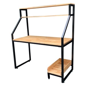 Integrated CPU Shelf and Bookshelf Computer <b>Desk</b> <b>Simple</b> Design PC <b>Desk</b> with Folding Feature and Drawer for Hotel Use COD68040 - Product Image 5