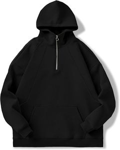 Sweat-shirt à capuche ample et à fermeture éclair pour homme avec poche kangourou - Product Image 1