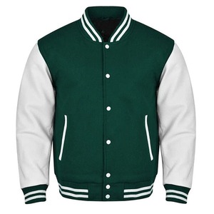 Chaquetas de Moda para Exteriores, Parches de Chenilla Personalizados, Chaqueta Universitaria de Béisbol para Hombre, Chaqueta Bomber de Lana/Cuero - Product Image 1