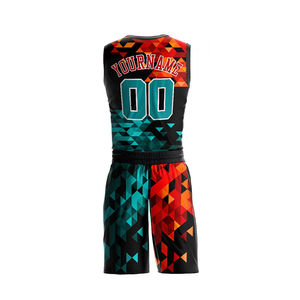 Uniformes de basket-ball en polyester par sublimation, ensemble haut et short de haute qualité, nom et numéro d'équipe personnalisés - Product Image 2