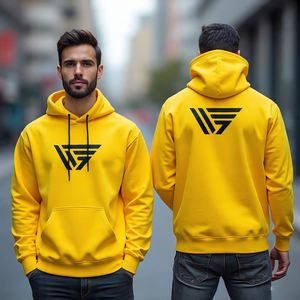 เสื้อฮู้ดโอเวอร์ไซส์สำหรับผู้ชาย, เสื้อฮู้ดแขนปกติ/พิมพ์โลโก้ได้ตามต้องการสำหรับฤดูหนาวเสื้อผ้าแนวสตรีทเสื้อมีฮู้ดแบบเรียบ500 GSM - Product Image 6