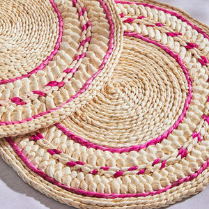 Manteles individuales de algas marinas tejidas rosas Vajilla Utensilios de cocina Ambientales y seguros para la salud Productos vietnamitas al por mayor. - Product Image 2