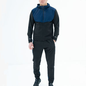 Survêtements coupe-vent légers en spandex et polyester tissés personnalisés Ensemble de survêtements de course pour hommes - Product Image 1
