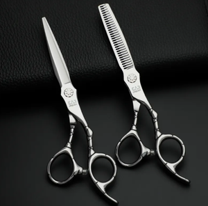 Barbier comprenant des ciseaux amincissants Ciseaux de bord de rasoir et rasoir de rasage Outils de salon de coiffure professionnels - Product Image 6