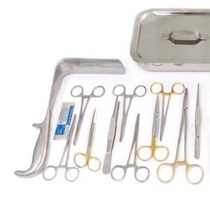 Ensemble de césarienne, ensemble de chirurgie gynécologique pour césarienne avec boîte, 24 pièces d'instruments chirurgicaux - Product Image 5