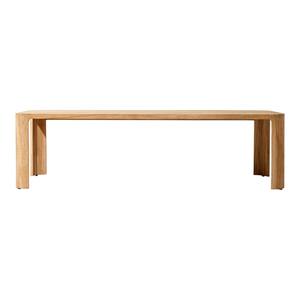 Table rectangulaire d'extérieur en teck massif de qualité A, résistante aux intempéries, table à manger en bois massif minimaliste pour projet hôtelier haut de gamme - Product Image 5