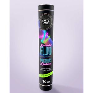 Pulseras Fluorescentes Party Love, 50 Piezas, para Fiestas, Festivales, Bodas, Conciertos - Product Image 1