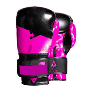 Gants de boxe professionnels en cuir de vachette imprimé avec logo personnalisé Gants de sparring MMA Fine Fitness - Product Image 1