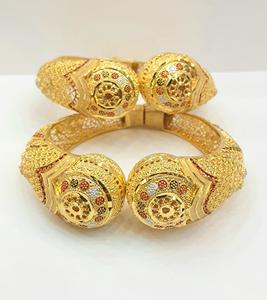 กำไลข้อมือทอง 24K ชุบทองเหลือง ดีไซน์สวยหรู น้ำหนัก 2 กรัม รุ่นสปริง สำหรับชาวซูดานและโซมาเลียโดยเฉพาะ - Product Image 1