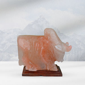 Top Tendance Rose Vache En Forme De Sel Lampe Complète Sculpté À La Main Style Unique Fleur Forme De Sel - Product Image 2