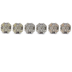 Prix usine bijoux brillant haut de gamme 18k solide or jaune diamant naturel forme carrée admirable boucle d'oreille pour fille - Product Image 4