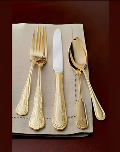 Ensemble de couverts finis miroir en or royal couverts de luxe élégants pour la cuisine de table de fête de mariage essentiels et cadeaux - Product Image 6