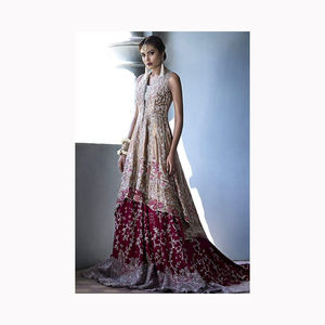 Traje nupcial pakistaní de diseñador para mujer para fiestas de boda, proveedor indio, exportador, seda Modal, elegante tela India pakistaní - Product Image 5