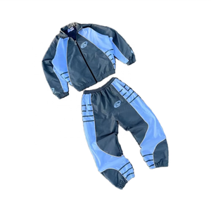Conjunto Deportivo de Invierno para Hombre, con Logotipo Personalizado, Reflectante, Térmico, Transpirable, de Poliéster, con Cremallera, Chaqueta Cortavientos, Pantalones Deportivos para Correr - Product Image 2