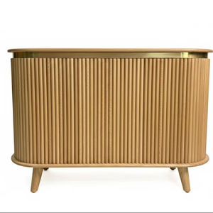 Mesas Nido de Madera Maciza de 2 Piezas Modernas de Vietnam, Diseño Ecológico con Ruedas, Ahorro de Espacio para Sala de Estar, Gabinetes de Cocina, Natural - Product Image 5