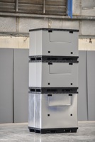 Cajas de embalaje de plástico de la mejor calidad, contenedor grande plegable, paletas de plástico plegables, envío personalizado, embalaje logístico