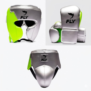 Set de Boxeo de Alta Calidad para Sparring, Protector de Cabeza y Cadera, Color Verde Personalizado, Cuero Genuino, Correa de Muñeca Ajustable, Impermeable - Product Image 4