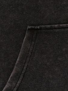 Sweat-shirt avec logo personnalisé Sweat-shirt français en coton polaire Pakistan Fabricant Streetwear Fonctionnel Lavage à l'acide Sweat à capuche d'hiver Épaule tombante - Product Image 5