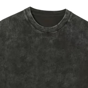 Vintage Washed Charcoal <b>Black</b> Oversized Cotton T Shirt Heavyweight Streetwear Blank Tee Custom Logo OEM High Quality Fashions - Product Image 4