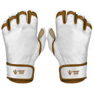 Gants de frappe de baseball pour hommes en cuir pleine fleur antidérapants avec une meilleure conception de préhension, écologiques, légers, de haute qualité, pour adultes - Product Image 1