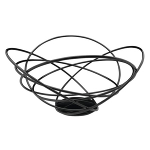 Venta caliente hierro resistente respetuoso con el medio ambiente multifunción frutero aspecto moderno cestas de frutas de Metal Color negro restaurante Hotel - Product Image 5