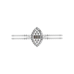 Elegante mujer IGI Lab Diamond Classic pulsera corte brillante Premium 950 platino doble cadena fina cadena enlace encanto regalo - Product Image 3