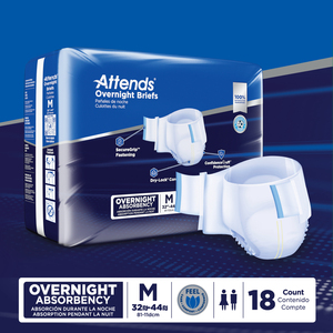 Pañales para Adultos con Incontinencia Urinaria, Absorbencia Nocturna, Talla M, para Exportación Paquete de 18 unidades - Product Image 3