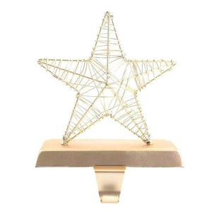Cast Aluminum Gold Plated Double Tree <b>Stocking</b> <b>Holder</b> - Product Image 2